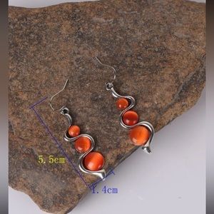 Stone Decor Drop Earrings